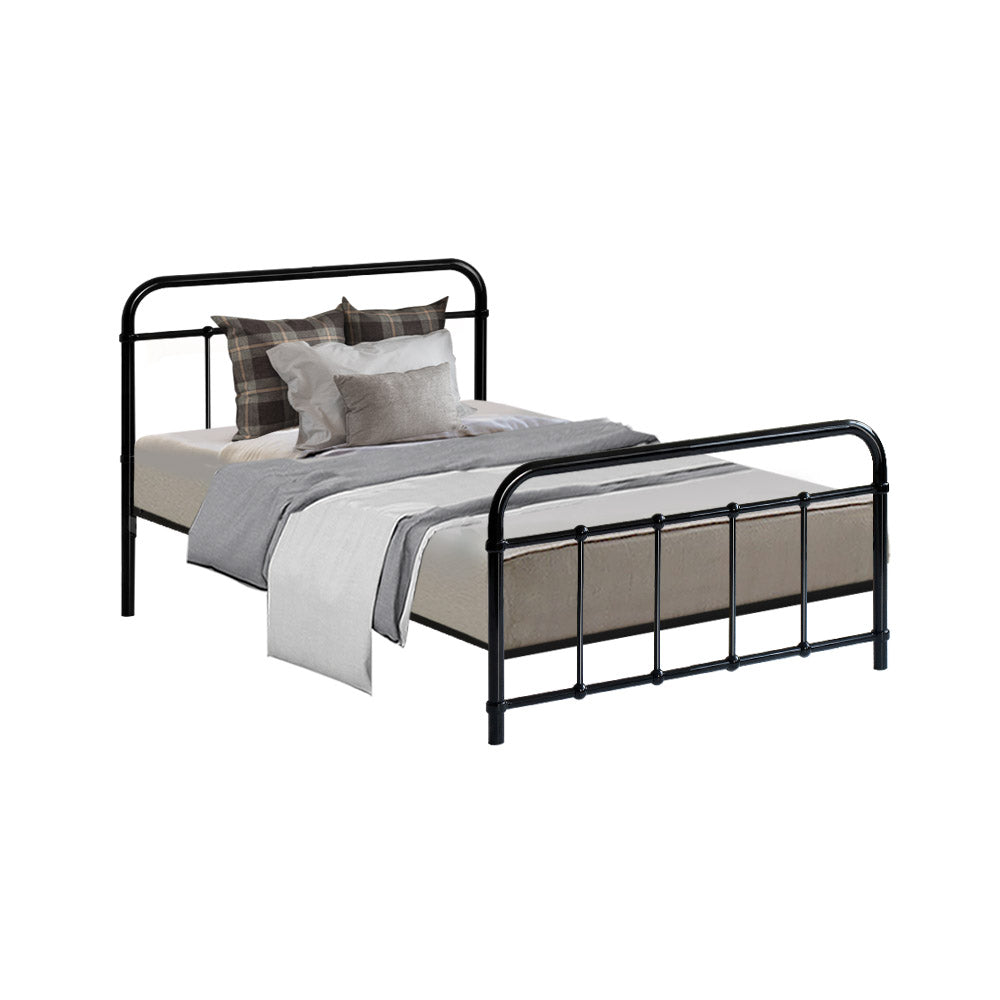 Artiss Bed Frame Metal Frames LEO - Single (Black)