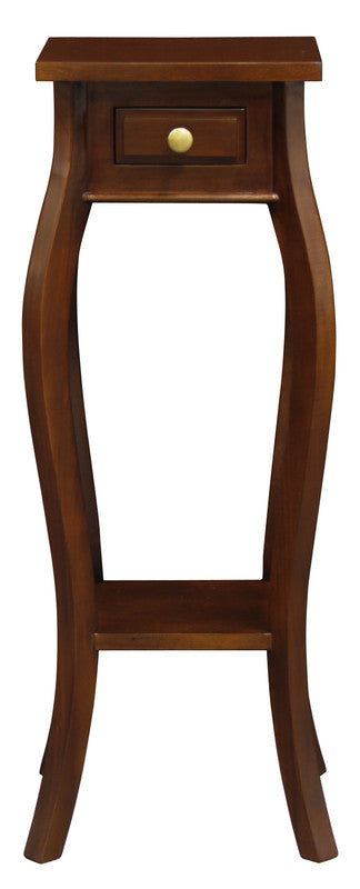 1 Drawer Cabriol Leg Plant Stand (Mahogany)