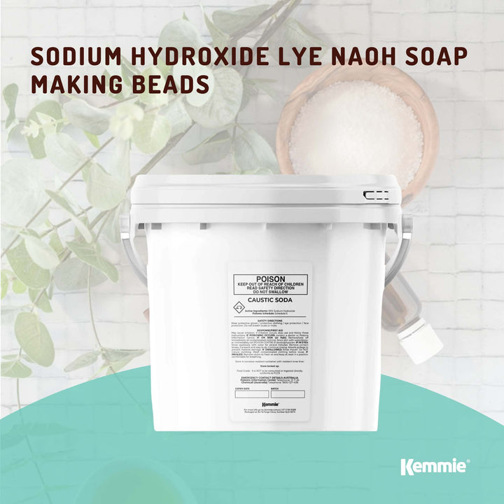 1.3Kg Caustic Soda Pearls Tub Food Grade Sodium Hydroxide Lye NaOH Soap Making