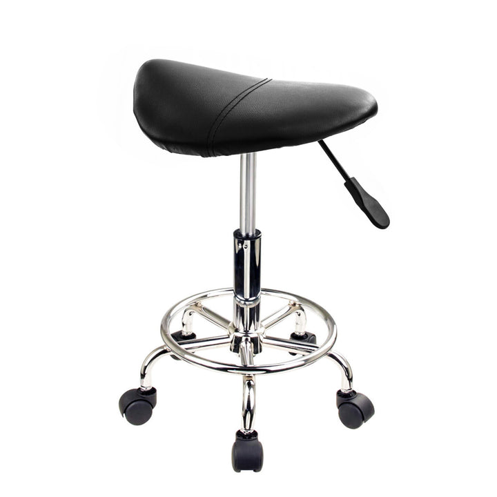 4X Swivel Salon Barber Stool Chair Saddle Type BLACK