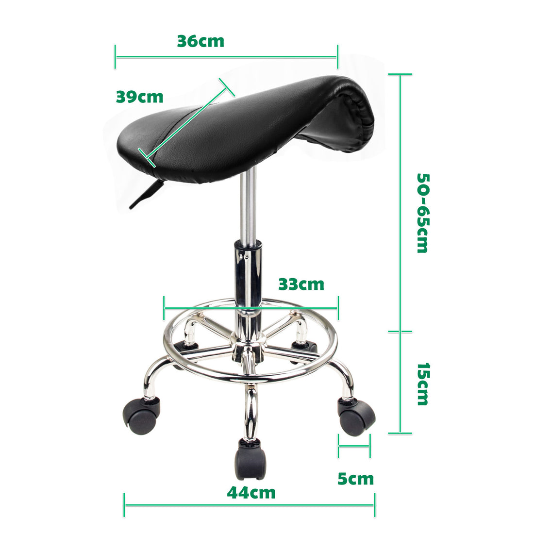 4X Swivel Salon Barber Stool Chair Saddle Type BLACK