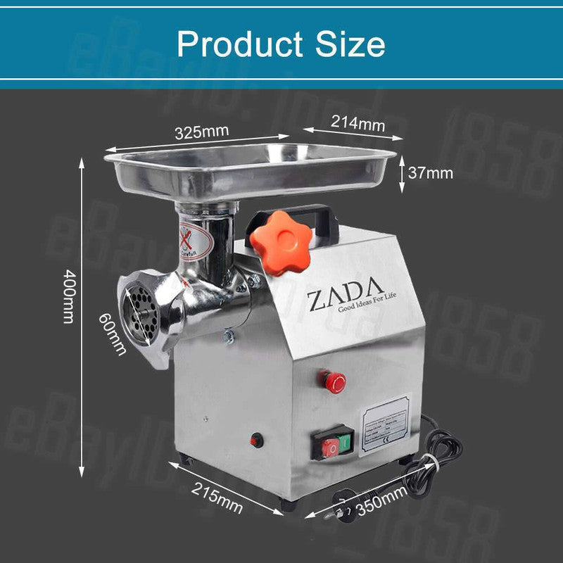 1.63HP Commercial Meat Mincer- Electric Grinder & Sausage Maker Filler ...