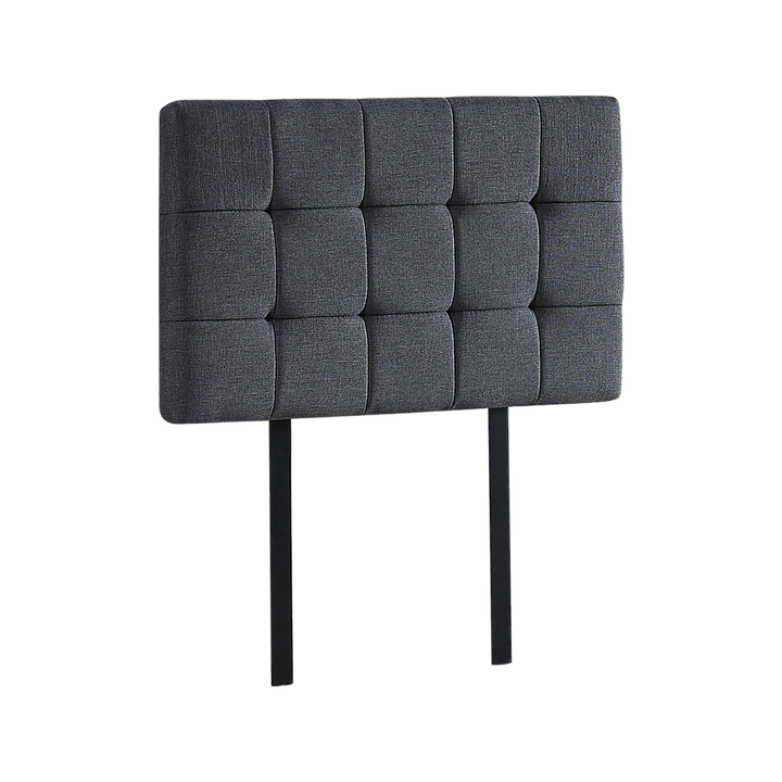 Linen Fabric Single Bed Deluxe Headboard Bedhead - Grey