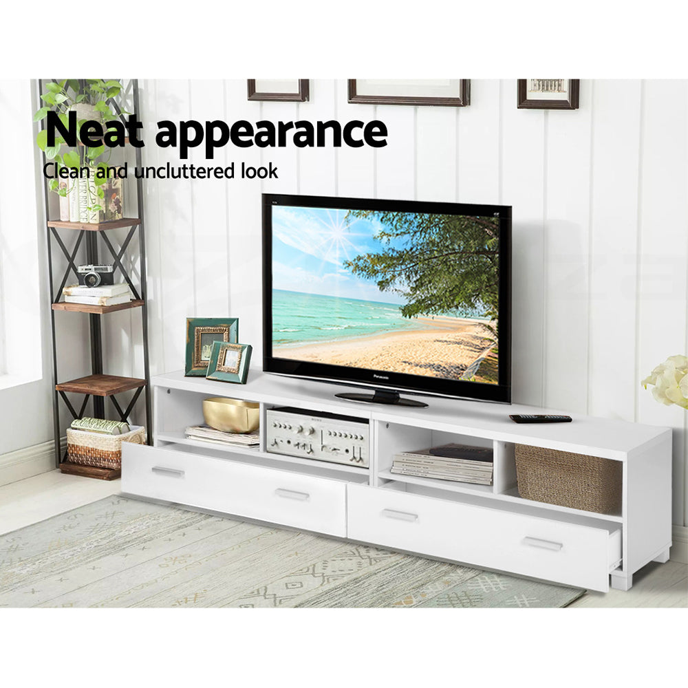 Artiss TV Stand Entertainment Unit with Drawers - White